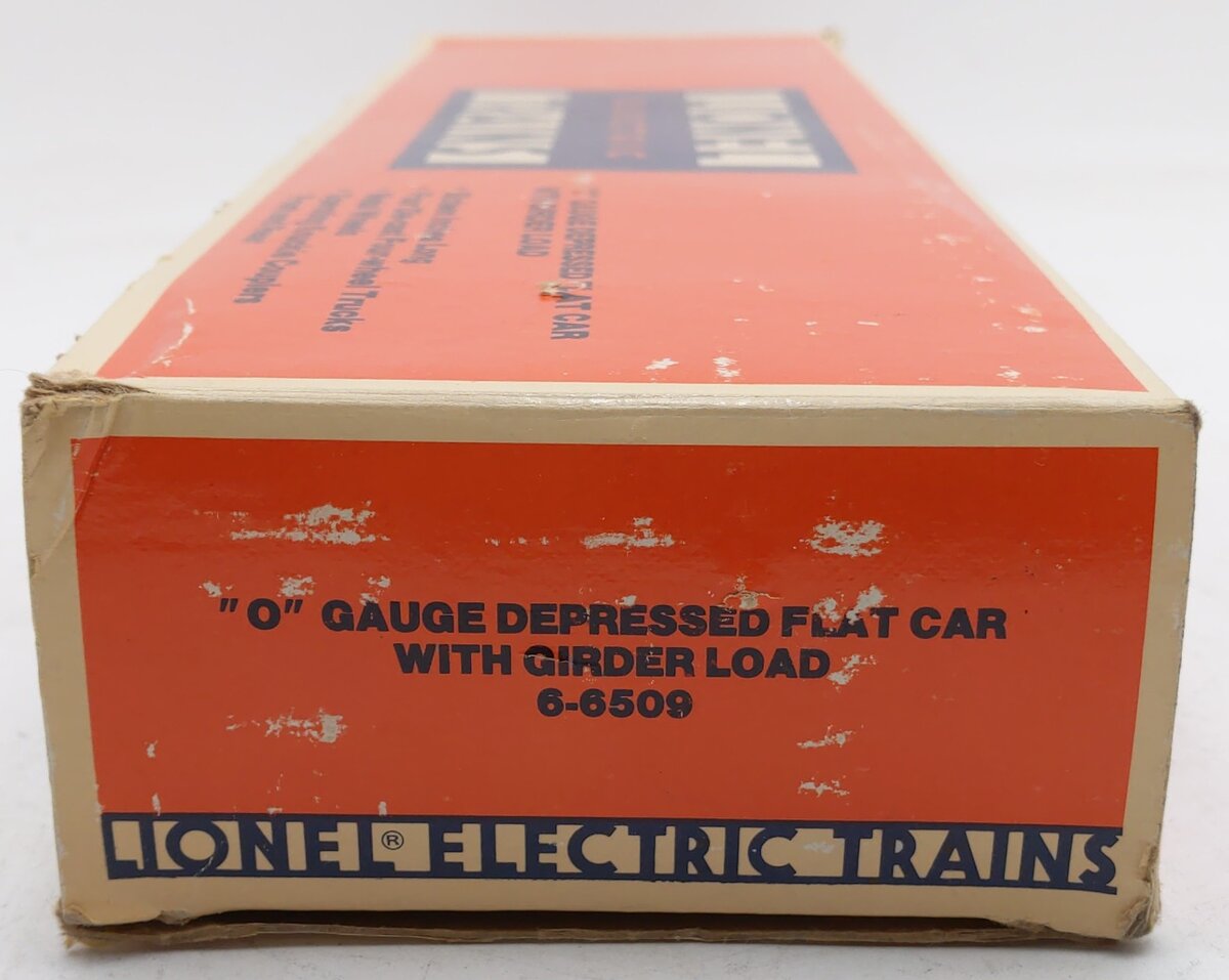 Lionel 6-6509 O Gauge 16 Wheel Flatcar with Girder Load EX/Box