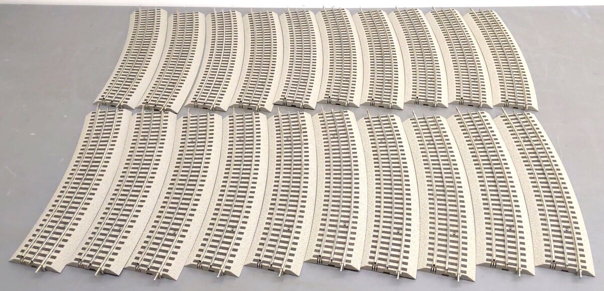 Lionel 6-12041 FasTrack O72 Curved 22.5 Degree Track (20) EX