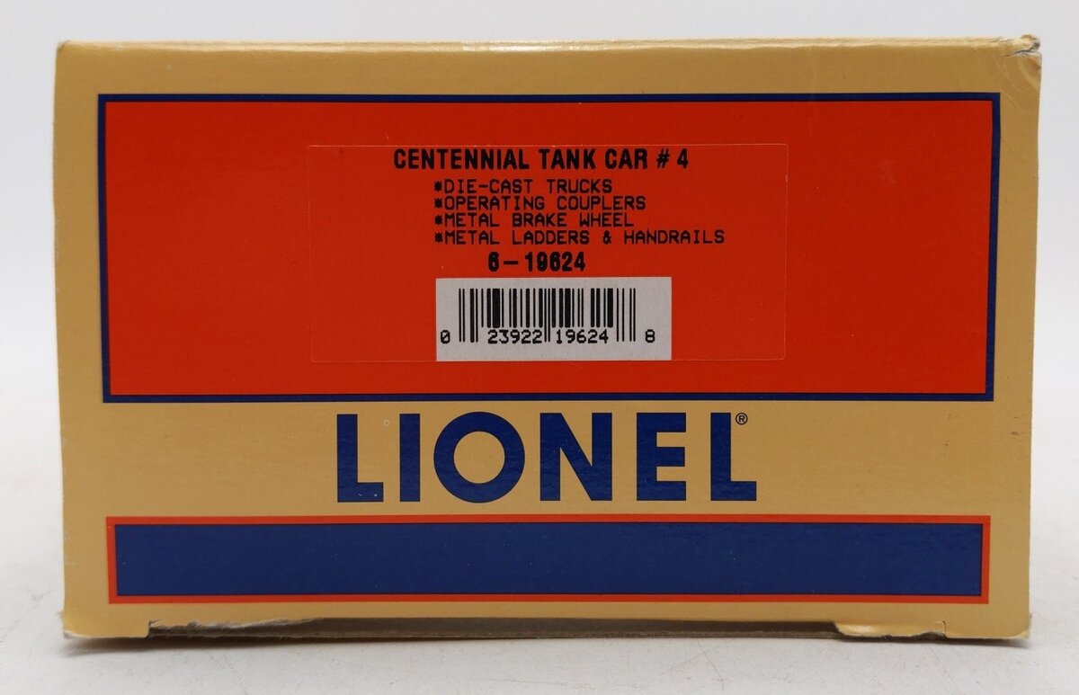 Lionel 6-19624 Centennial Single Dome Tank Car #6015-4 LN/Box