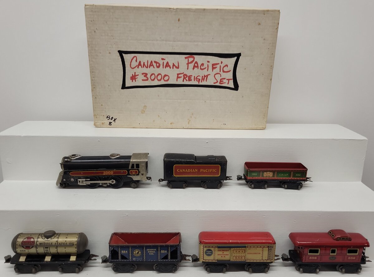 Marx 15300 Vintage O Gauge Canadian Pacific Steam Locomotive Freight Set