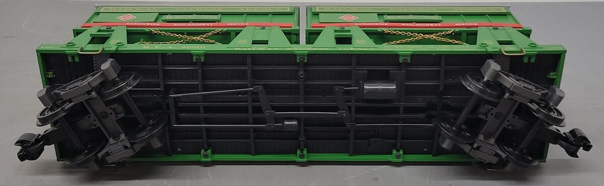 REA REA-46501 G Scale Piggyback Flat Car w/2 Trailers EX/Box