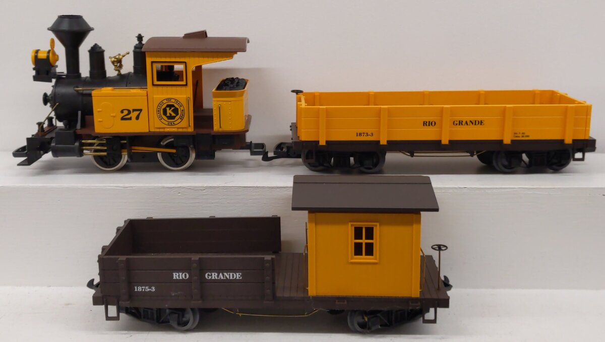 Kalamazoo 27 Rio Grande G Gauge Steam Train Set EX/Box