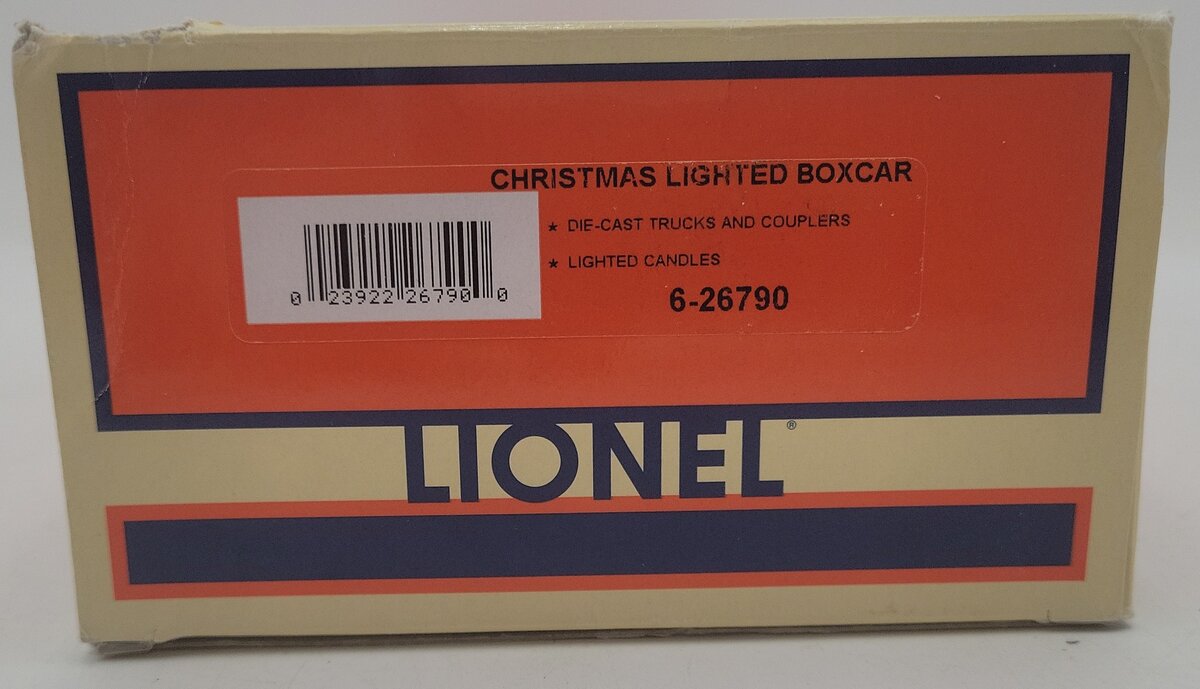 Lionel 6-26790 O Gauge Lighted Christmas Boxcar EX/Box