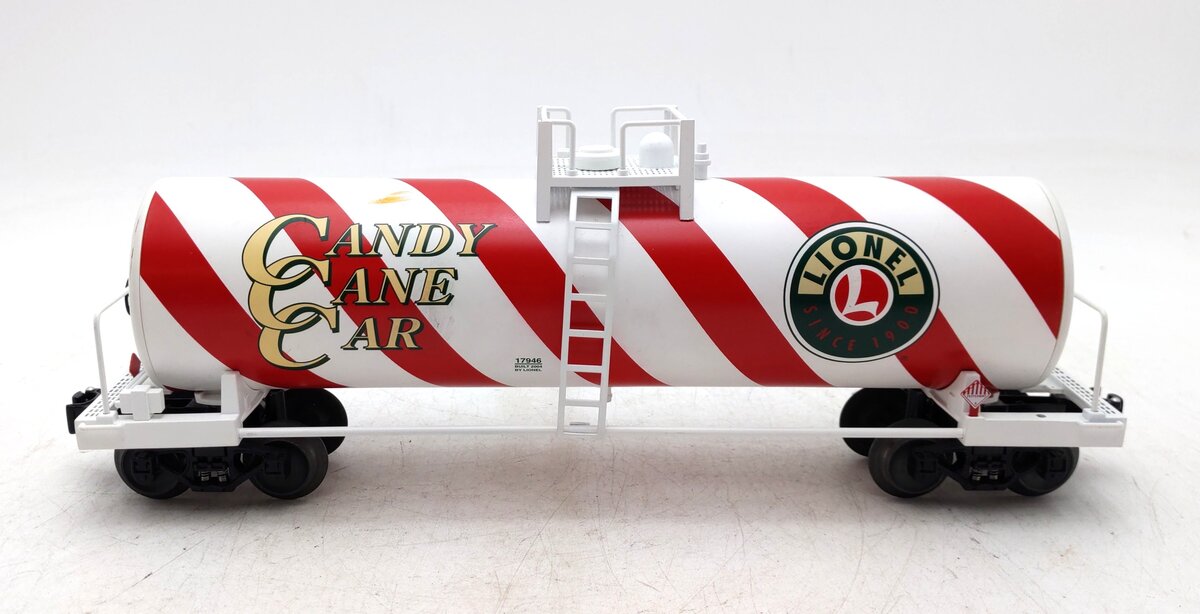 Lionel 6-17946 O Gauge Candy Cane Single Dome Tank Car EX