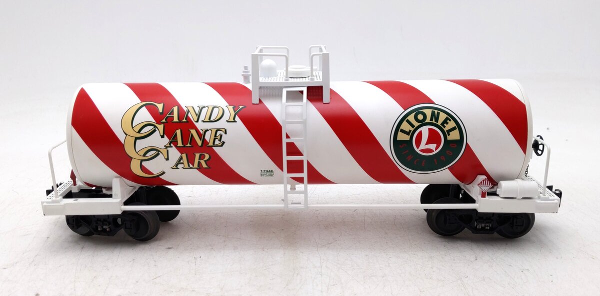 Lionel 6-17946 O Gauge Candy Cane Single Dome Tank Car EX