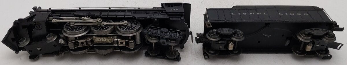 Lionel 685 Vintage O Lionel Lines 4-6-4 Diecast Steam Locomotive w/2224 Tender VG