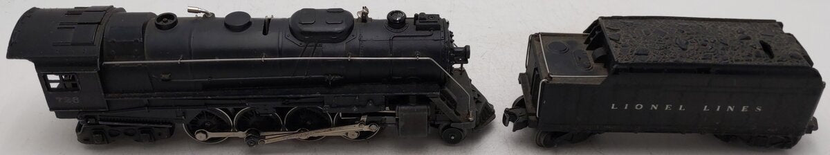 Lionel 726 Vintage O Berkshire 2-8-4 Steam Locomotive & 2020W Tender VG