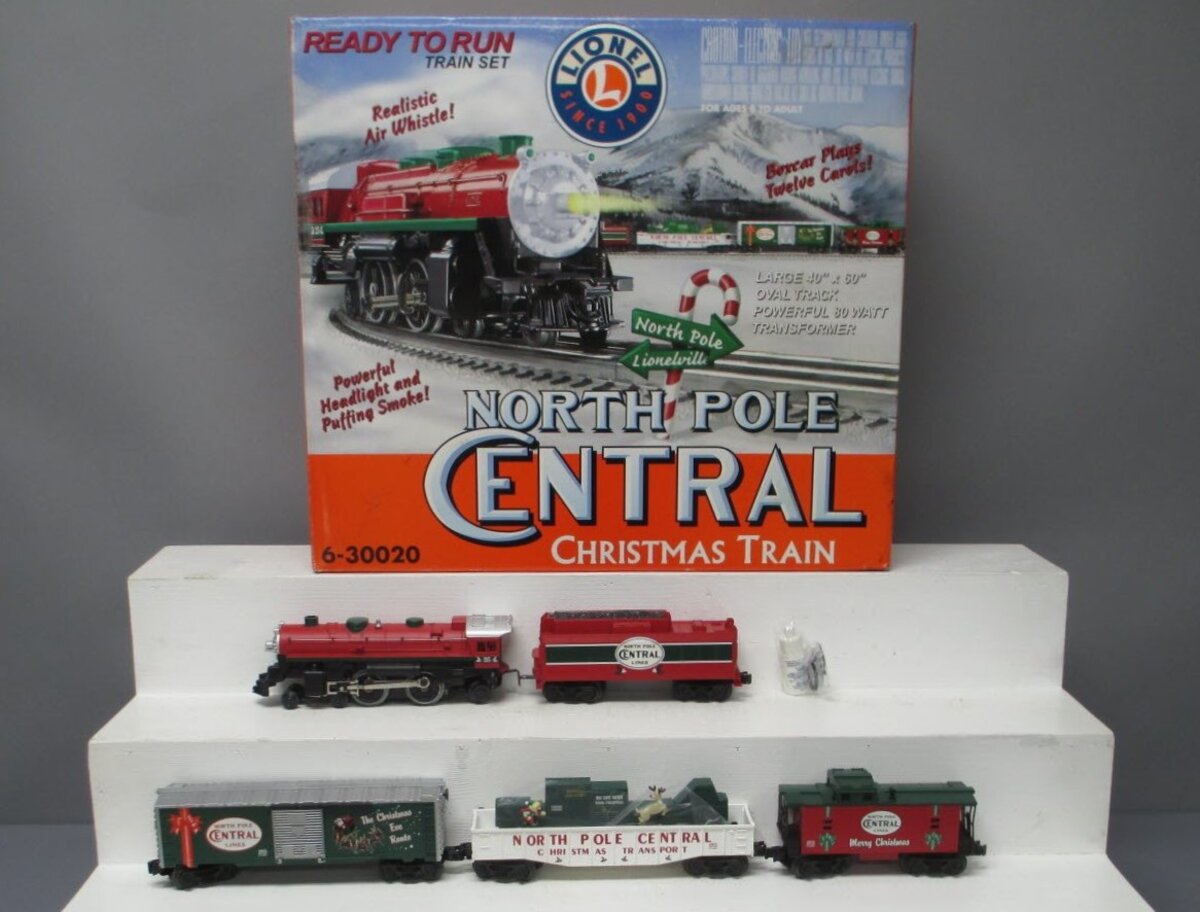 Lionel 6-30020 North Pole Central Christmas O Gauge Steam Train Set LN/Box