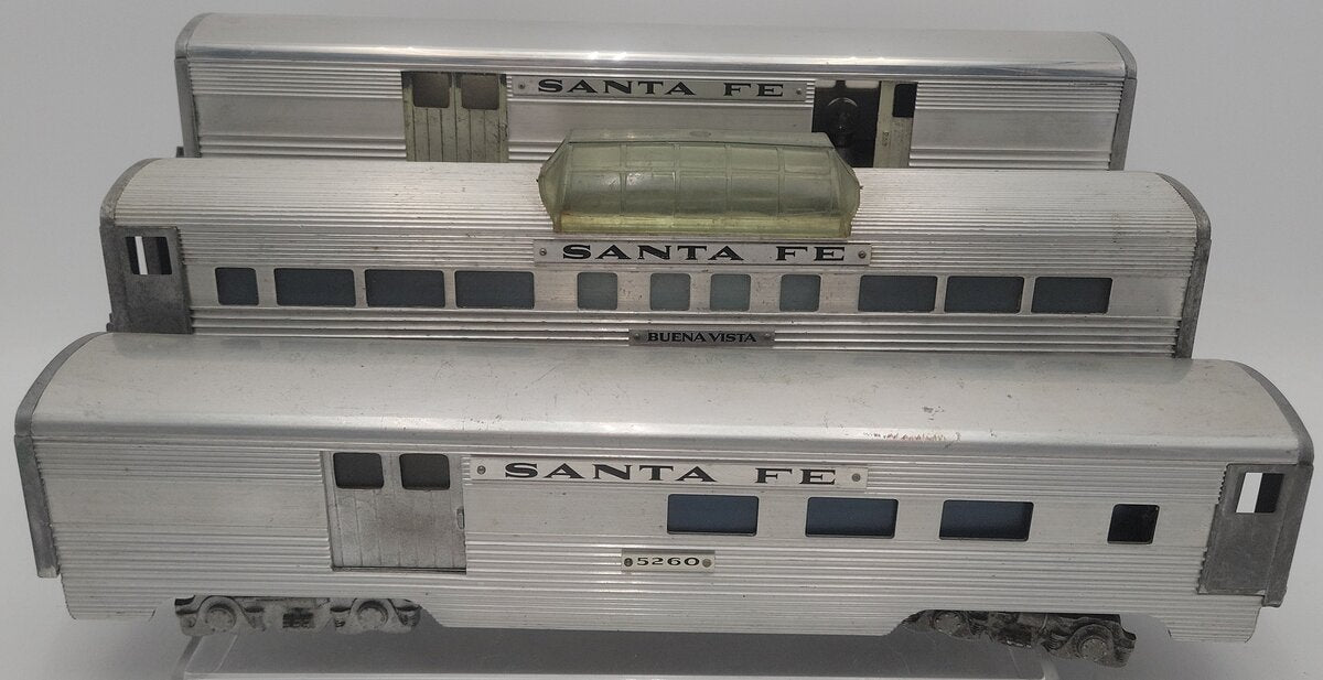 American Model Toys O Gauge Vintage Santa Fe Passenger Cars #5260 #4170 [3] VG