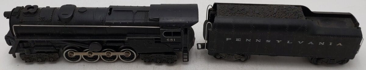 Lionel 681 Vintage O 6-8-6 Diecast S2 Steam Turbine Loco w/2046W-50 Tender VG
