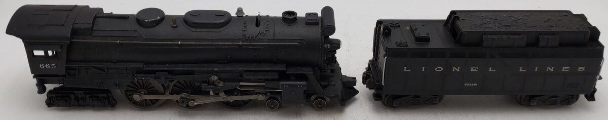 Lionel 665 Vintage O Gauge 4-6-4 Steam Locomotive with 6026W Tender VG