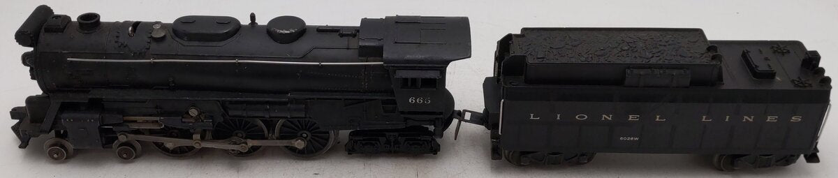 Lionel 665 Vintage O Gauge 4-6-4 Steam Locomotive with 6026W Tender VG