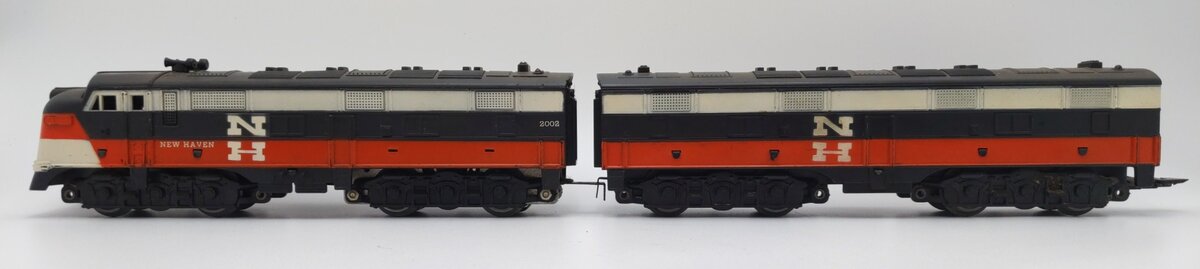 Marx 2002 Vintage O Gauge New Haven AB Diesel Locomotive Set VG