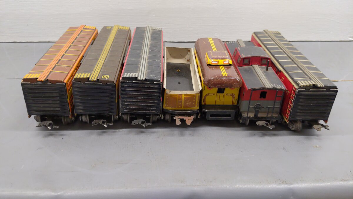 Marx Vintage O Gauge Train Cars 35461, 13549, 174580, 20102, 3824, 552, 9100 [7] VG
