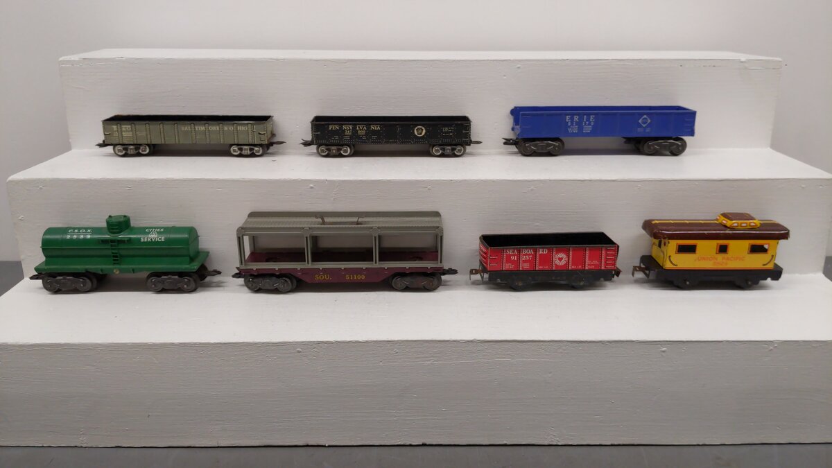 Marx Vintage O Train Cars 3824, 2532, 91257, 51100, 254000, 51170, 347000 [7] VG