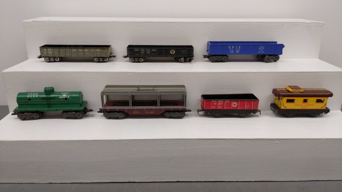 Marx Vintage O Train Cars 3824, 2532, 91257, 51100, 254000, 51170, 347000 [7] VG