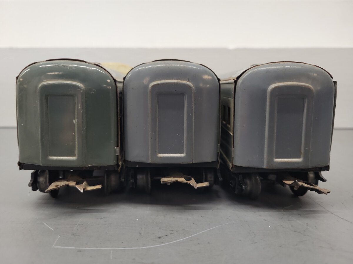 Marx Vintage O New York Central Gray Metal 234 Vista Dome,234 Coach & Meteor [3] VG