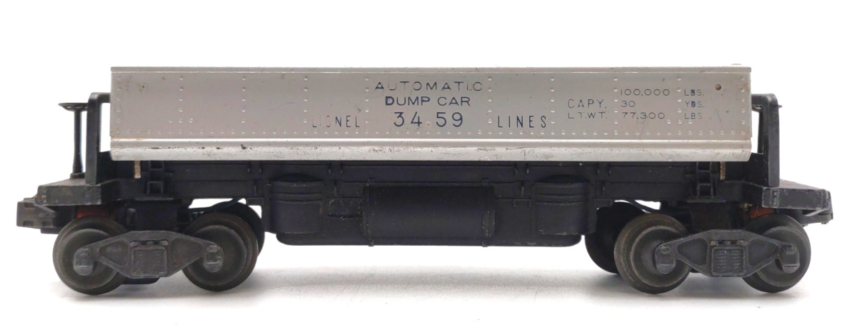 Lionel 3459 Vintage O Lionel Lines Silver Operating Ore Dump Car - 1946 - RARE VG