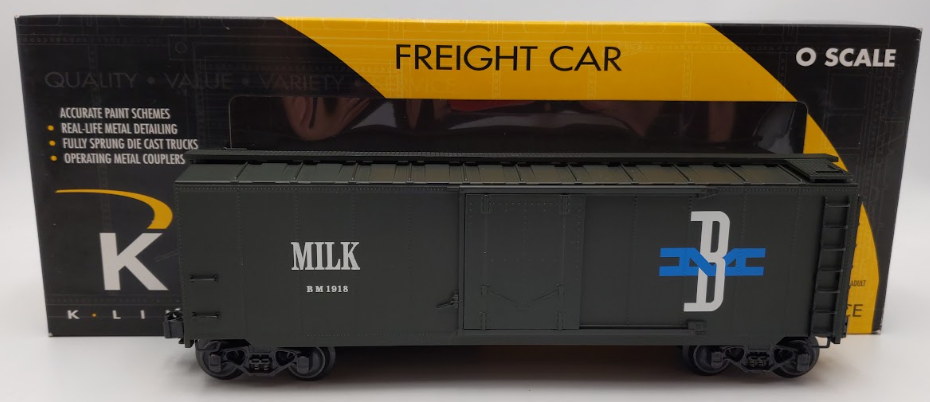 K-Line K761-1131 O Gauge Boston & Maine Milk Car #1918 EX/Box