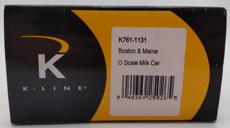 K-Line K761-1131 O Gauge Boston & Maine Milk Car #1918 EX/Box