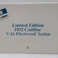 Danbury Mint 1932 1:24 1932 Cadillac V-16 Fleetwood Sedan LN/Box