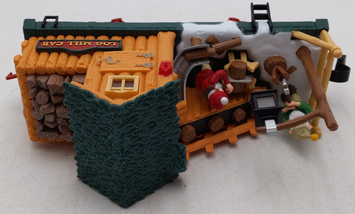 New Bright 384-4 G Scale Christmas Log Mill Car EX/Box