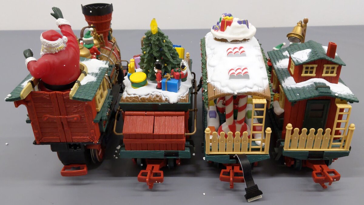 New Bright 380 G Scale Holiday Express Animated Steam Train Set EX/Box