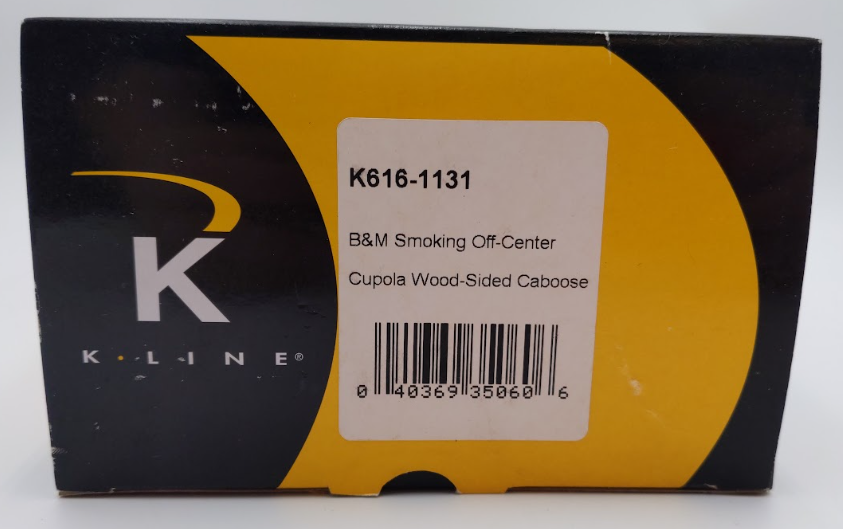 K-Line K616-1131 O Gauge Boston & Maine Smoking Off-Center Cupola Caboose LN/Box