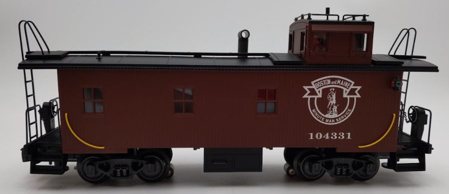 K-Line K616-1131 O Gauge Boston & Maine Smoking Off-Center Cupola Caboose LN/Box