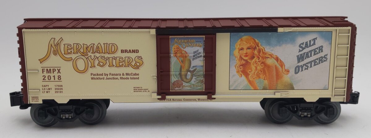 Lionel 6-58062 O Gauge 2018 TCA Mermaid Oysters Boxcar - RARE EX/Box