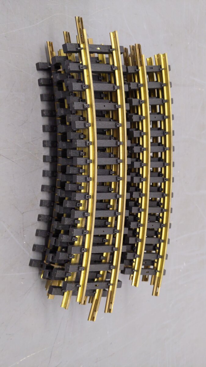 Aristo-Craft 30110 USA Style Brass Rail 5' Diameter Curved Track Sections (14) EX