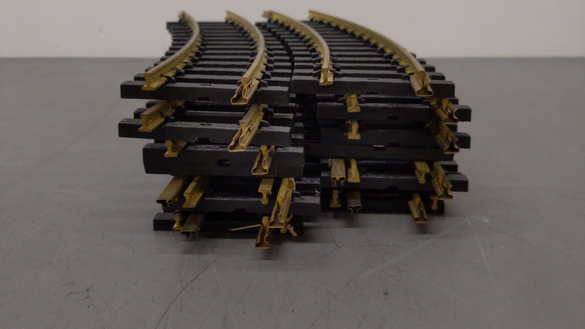 Aristo-Craft 30110 USA Style Brass Rail 5' Diameter Curved Track Sections (14) EX