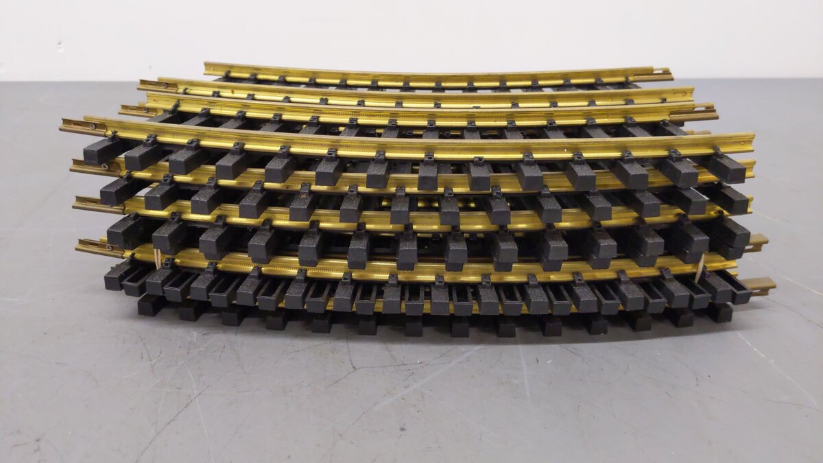 Aristo-Craft 30110 USA Style Brass Rail 5' Diameter Curved Track Sections (14) EX