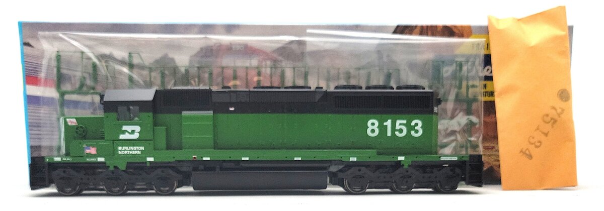 Athearn 6505 HO Burlington Northern SD40-2 Powered Locomotive #8153 NIB