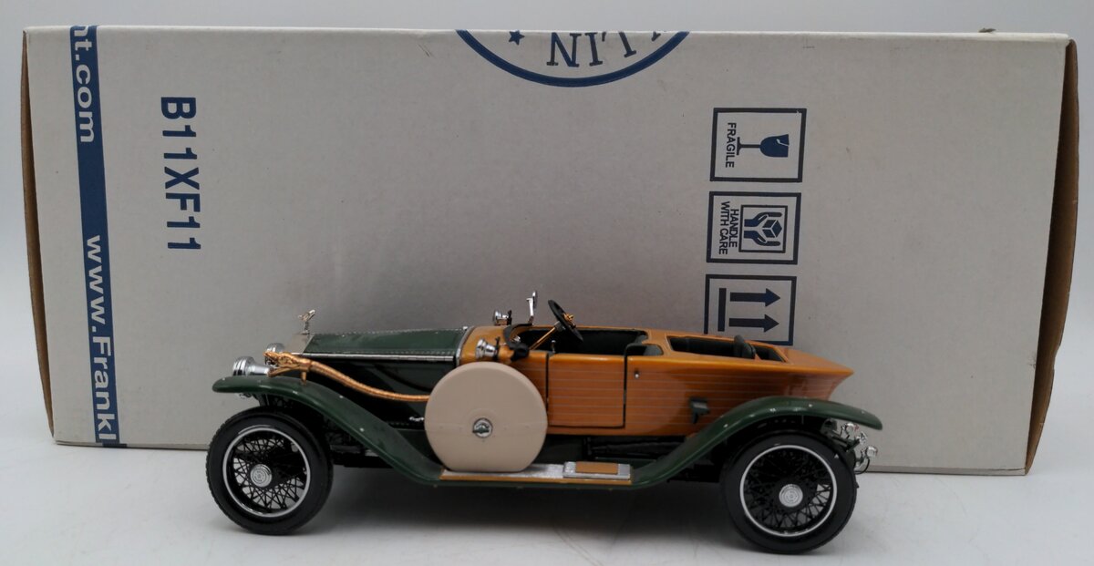 Franklin Mint B11XF11 1:24 Scale 1914 Rolls-Royce Silver Ghost Boattail VG/Box