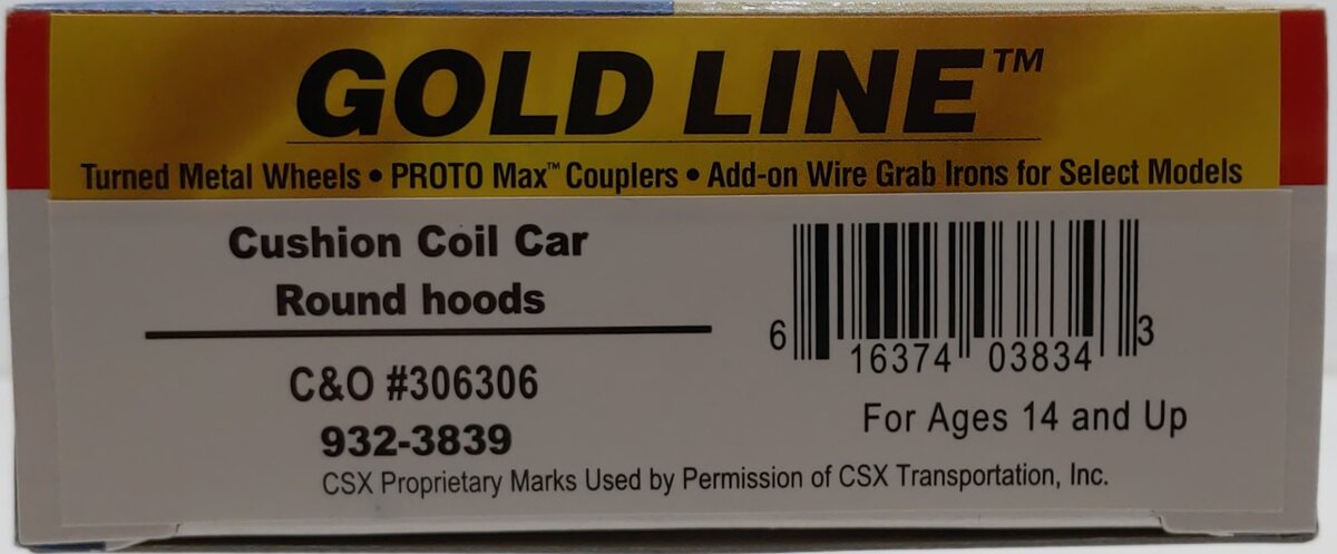 Walthers 932-3839 HO C&O Chessie System Cushion Coil Car #306306 LN/Box