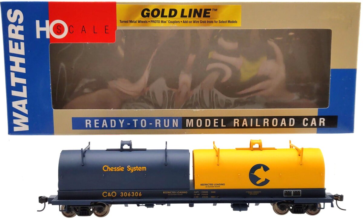 Walthers 932-3839 HO C&O Chessie System Cushion Coil Car #306306 LN/Box