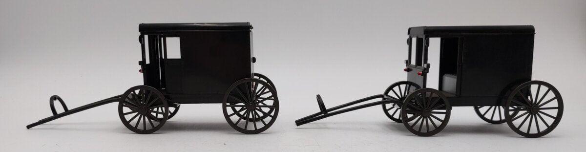 New-Ray 1:48 Scale Black Amish Buggy (2) EX