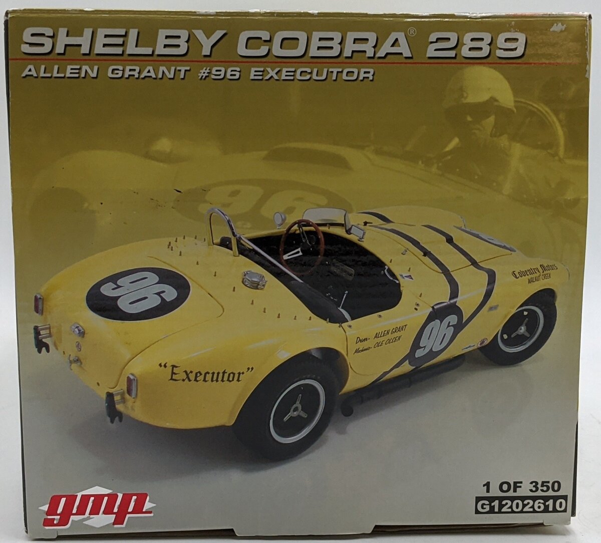 GMP 1202610 1:12 Scale Diecast #96 Allen Grant's Executor Shelby Cobra 289 NIB