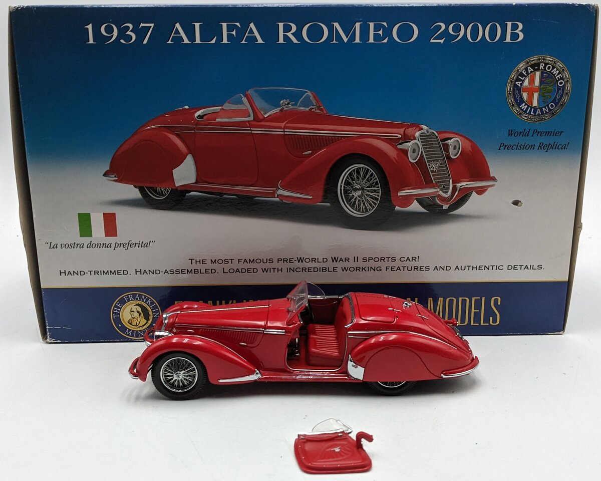 Franklin Mint 1937 1:24 Scale Diecast Alfa Romeo 2900B Convertible VG/Box