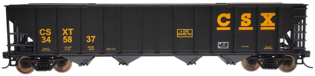 Walthers 910-1967 HO CSX Transportation 50' 100-Ton 4-Bay Hopper #345837