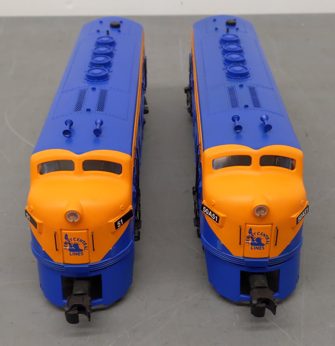K-Line K25191 O Jersey Central F-3 AA Diesel Locomotive Set #50A/51 EX/Box