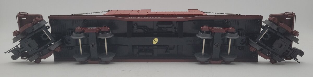 MTH 20-98433 O Gauge Milwaukee Road Flat Car w/ Trans. #601027 EX/Box