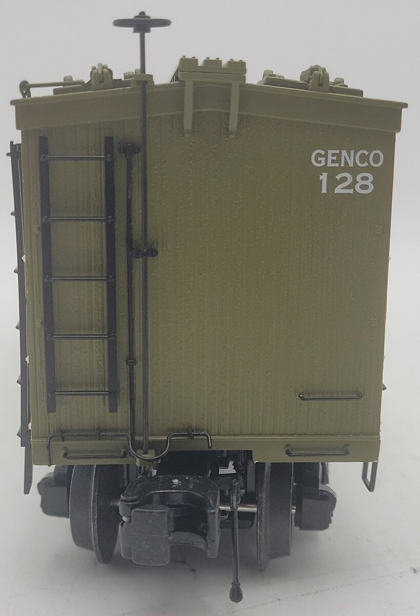 MTH 20-94615 O Gauge Genco Olive Oil Woodside Reefer Car #128 EX/Box