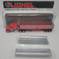 Lionel 6-12786 O Gauge 1:48 Red Lionelville Steel Tractor Trailer LN/Box