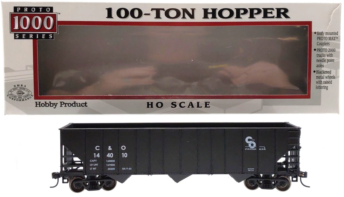 Proto 1000 920-237008 HO Scale C&O 100T Hopper #144010 LN/Box