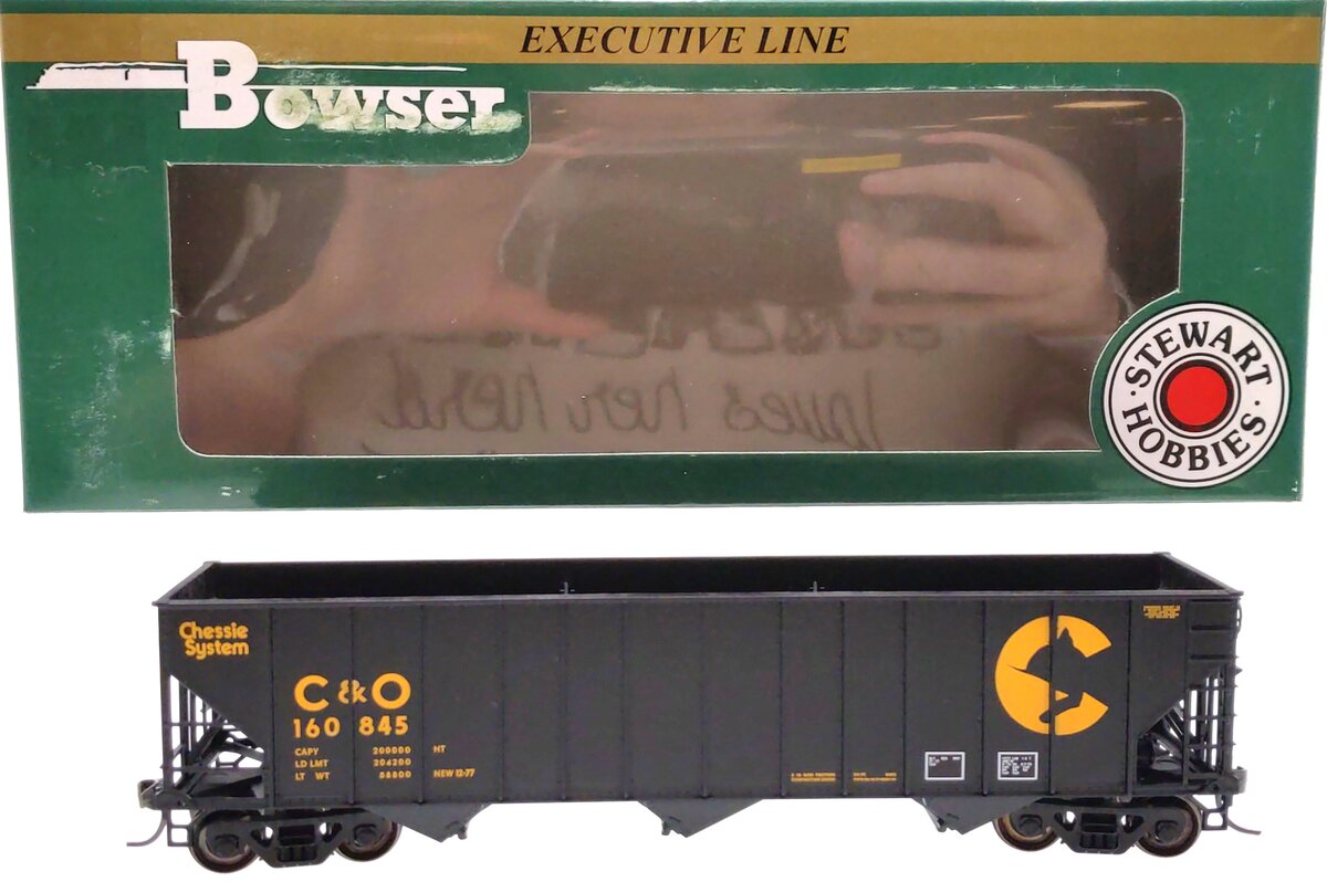 Bowser 40634 HO Scale C&O/CHSY 100-Ton Hopper #160845 LN/Box