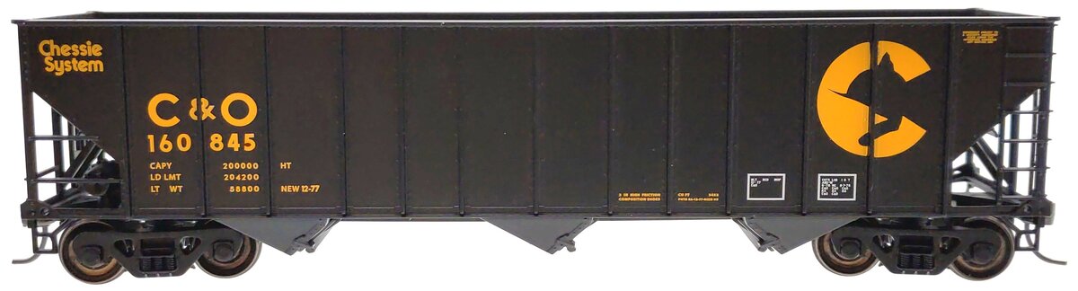 Bowser 40634 HO Scale C&O/CHSY 100-Ton Hopper #160845 LN/Box