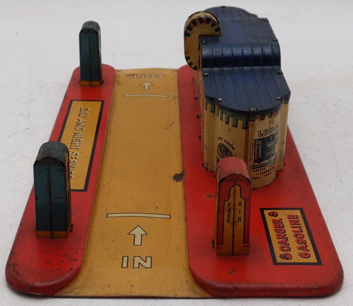 Marx Vintage O Gauge Day & Night Service Station Layout Building
