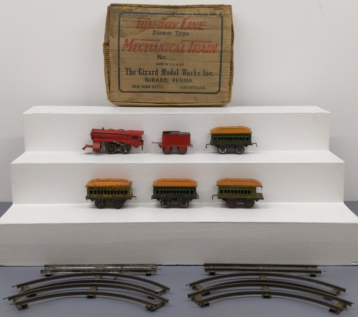 Joy Line 357 Vintage O Wind-Up Steam Passenger Set/Box